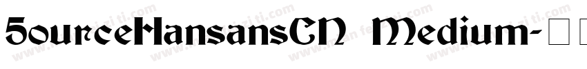 5ourceHansansCN Medium字体转换